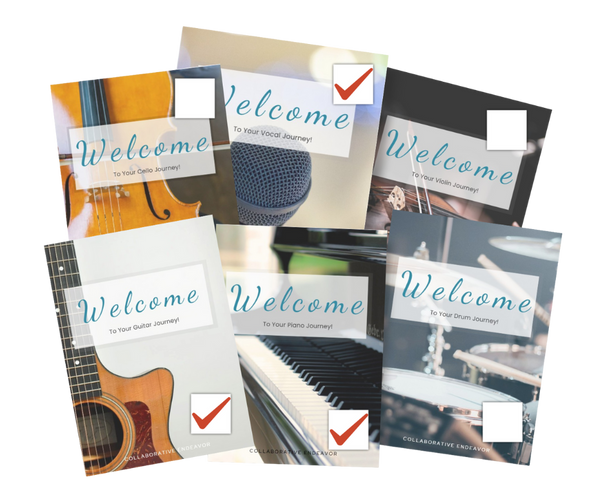 Choose 3 Instrument Specific Student Welcome Guides for a discounted price - Collaborative Endeavor
