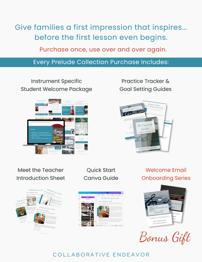 Music Student Onboarding Packages