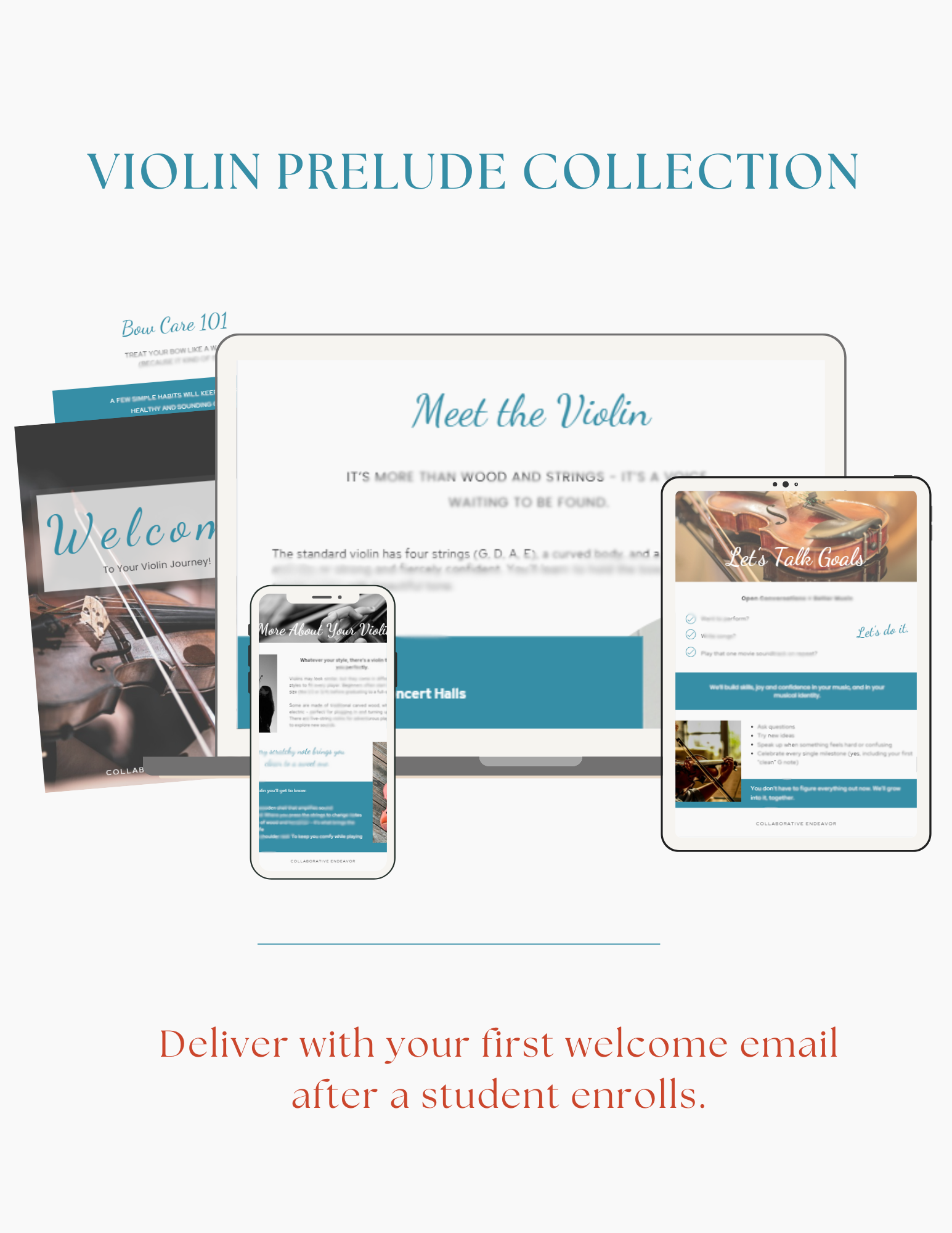 Guide for welcoming new violin students to your studio